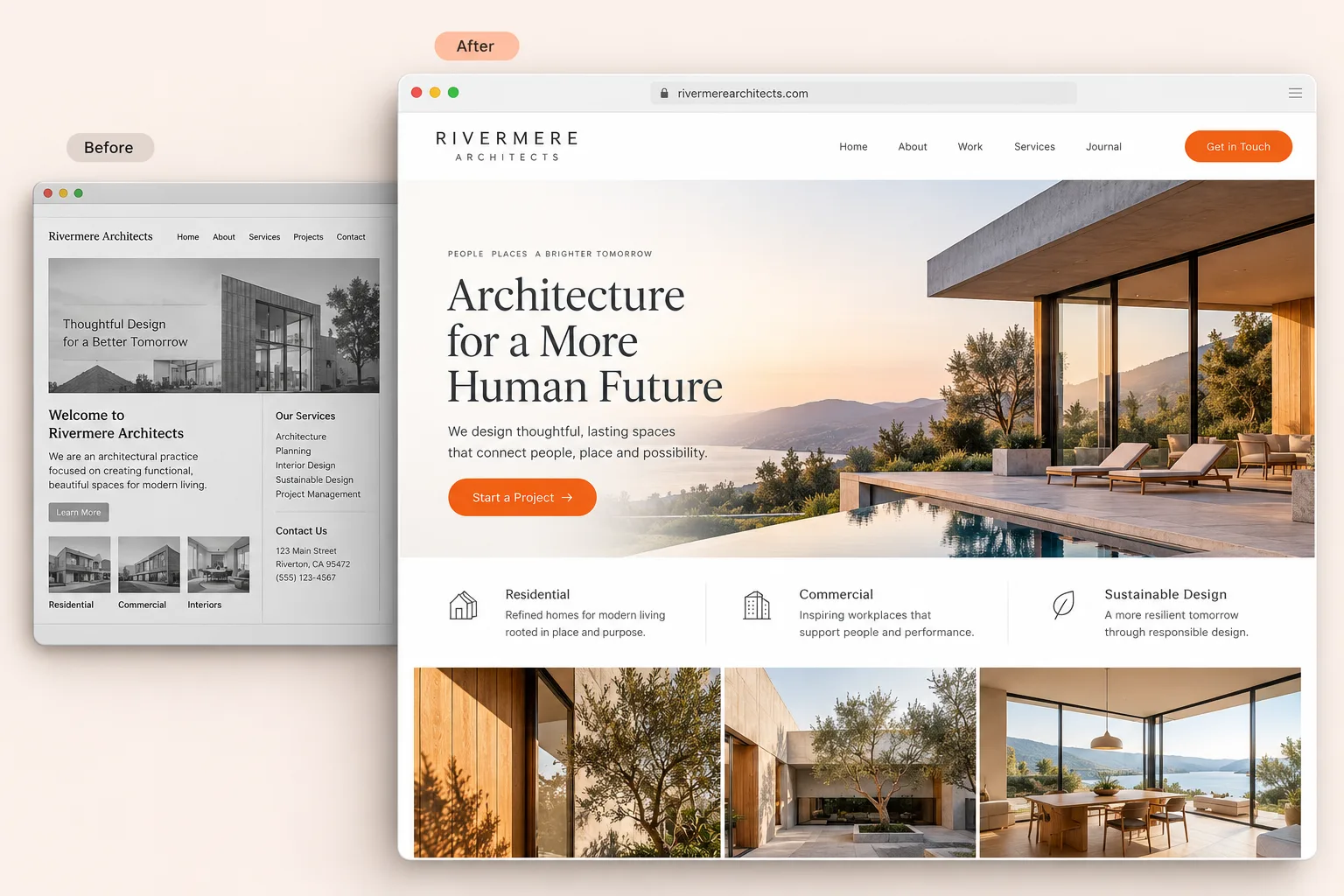 Website redesign project preview